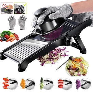 Mandoline Slicer for Kitchen, Adjustable Stainless Steel Food Vegetable Potat... - Picture 1 of 6