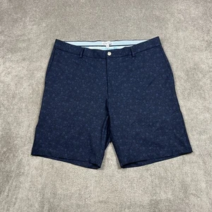 Peter Millar Shorts Mens 36 x 9 Navy AOP Skulls Roses Performance Golf Chino - Picture 1 of 9