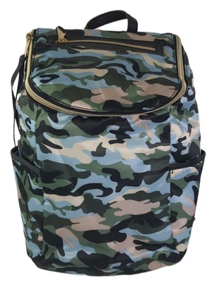 Mochila feminina AIMEE KESTENBERG camuflada azul Sardenha #T0007 tamanho único nova com etiquetas - Imagem 1 de 4
