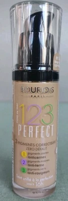 Bourjois 123 Perfect Foundation 16 Hour 53 Light Beige 30ml 1oz Exp 02/2026 - Image 1 of 4
