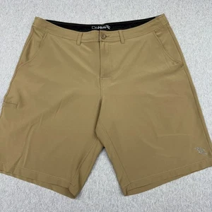 Dahui Board Shorts Beige Solid Color Beach Polyester Blend Size 40 - Picture 1 of 14
