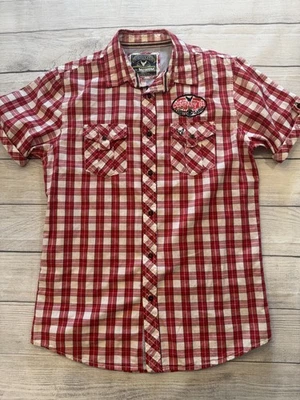 Company 81 Shirt Mens Medium Red White Plaid Button Up Short Sleeve Casual - Image 1 of 4