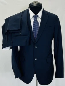 SALVATORE FERRAGAMO Exclusive Men's Designer Italian Suit Navy Blue SZ 36 R - Picture 1 of 11
