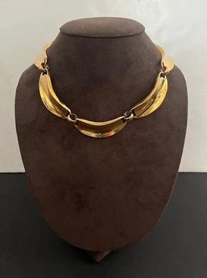 Collar enchapado en oro Robert Lee Morris nuevo sin etiquetas con extensor Foto 1 de 4