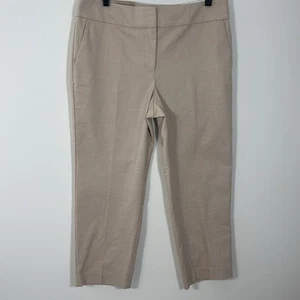 Loft Pencil Pant 12 Petite Cotton Rayon Blend Oatmeal Trouser Office Neutral NWT - Picture 1 of 10