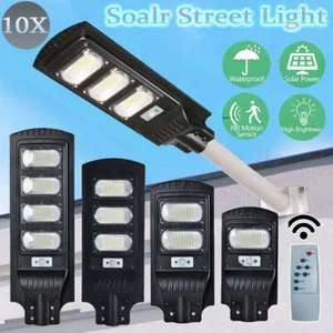 LED Street Lights Outdoor Sensor Lamp IP65 Solar Cool White Waterproof Remote - Picture 1 of 15