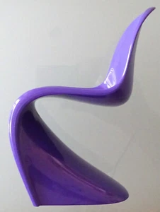 VITRA Design Miniatur, PANTON CHAIR PURPUR, seltene VIOLETT - Variante, TOP! - Bild 1 von 3