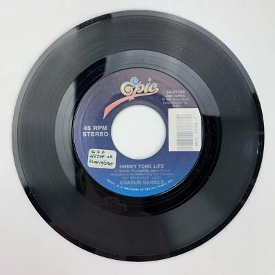 Charlie Daniels Willie Jones / Honky Tonk Life Disque 45 RPM Vinyle - Photo 1/2