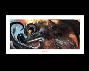The Battle of the Peak Weta Art Print Lord of the Rings Hobbit Gandalf Balrog - Picture 1 of 4