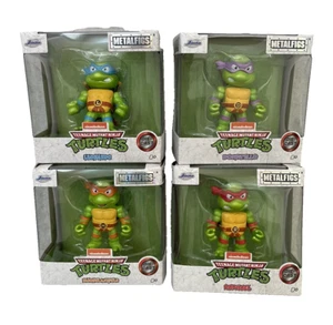 Set of 4 Teenage Mutant Ninja Turtles TMNT Metalfigs Nickelodeon Jada Toys 2023 - Picture 1 of 7