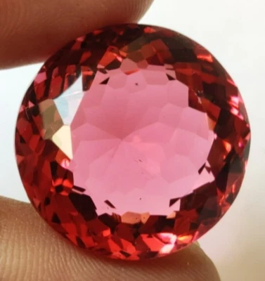 AAA+ Large Pink Tourmaline Round Cut 68.80 Ct. Loose Gemstone Gift for Women/Her - Image 1 of 4