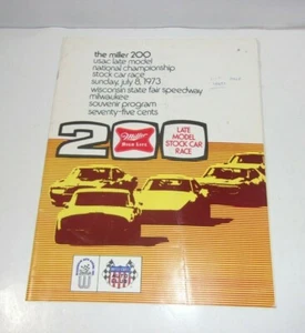 1973 Vintage Miller High Life 200 Late Model Stock Car Race Program Milwaukee - Bild 1 von 5