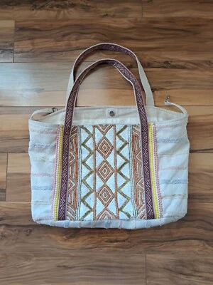 Magid Bags Women's Purse/Tote Handmade & Beaded Large 18" X 12" X 4"... Quality - Image 1 of 4