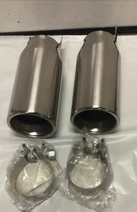 03-09 LEXUS GX470 EXHAUST CHROME TIPS W/ CLAMPS, Genuine OEM Part , NEW - Picture 1 of 1