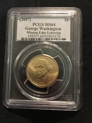 2007 George Washington 1$. Error Coin. graded MS64 - Image 1 of 2