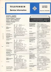 TELEFUNKEN - concertino hifi 4530 - Service Information Schaltplan - B6444 - Bild 1 von 2