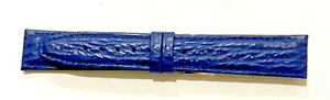 New Accutron Genuine Leather Patterned Blue Strap w/SS Signed Buckle - Picture 1 of 3
