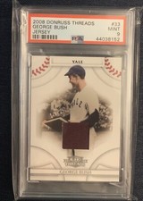 2008 Donruss Threads #33 George Bush Jersey Jsy Patch Card /500 PSA 9 wow LO Pop