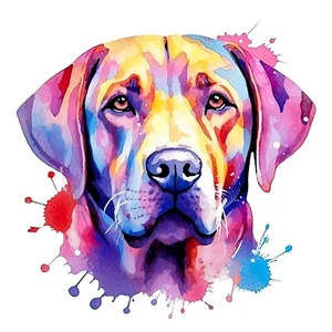 Autoaufkleber Sticker Labrador Aufkleber 9X9 cm - Picture 1 of 1