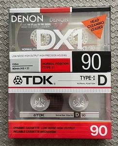 TDK D90 DENON DX1/90 Audiokassetten Cassette MC NEU Versiegelt Made in Japan - Bild 1 von 3