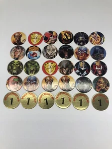 Judge Dredd Spugz Bottlecaps Pogs Lot Of 30 Comic Book Character Milkcaps - Picture 1 of 7
