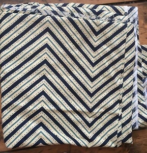 Navy & Cream ZigZag Print Cotton Fabric 'Lippity Doo Dah' Sandy Gervais for Moda - Picture 1 of 8