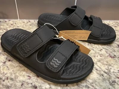 NATIVE KIDS SHOESSz 11 c Jiffy Black FRANKIE SUGARLITE 22064-40 alça ajustável nova com etiquetas - Imagem 1 de 4