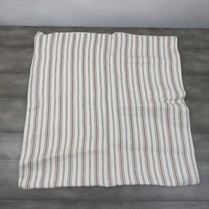 Pottery Barn Culver Reversible Striped Pillow Cover Ivory Flax 20”x20” NWOT - Picture 1 of 7