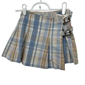 Gap Kids Cotton Skort Skirt Shorts Combo Plaid Girls Size 6 Uniform Snap - Picture 1 of 11