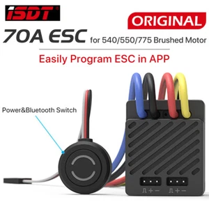 ISDT ESC70 Waterproof 70A ESC Adjustable BEC For Brushed 1/8 1/10 Climbing Car - Picture 1 of 15