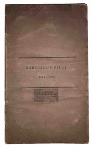 1839, 1st, REVOLUTIONARY WAR, PASSAGES FROM REMEMBRANCER OF CHRISTOPHER MARSHALL - Picture 1 of 10