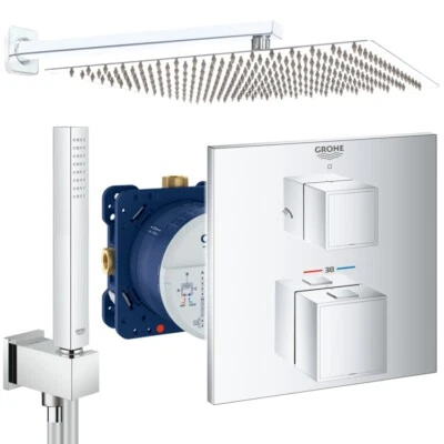 Grohe Thermostat Unterputz Duscharmatur Set Grohtherm Cube mit Regendusche 36 cm - Bild 1 von 4