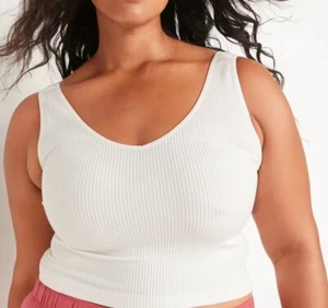 OLD NAVY Women's PLUS Size 4X Scoop-Neck Rib-Knit Seamless Tank Top--white - Picture 1 of 3