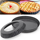 2 Pack 9 Inches Non-Stick Tart Pan with Removable Loose Bottom, Tart Pie Pan, Ro