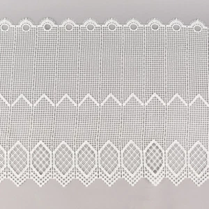 Häkelgardine Bistrogardine Scheibengardine Spitze Sechseck Meterw sekt 40cm Höhe - Bild 1 von 3