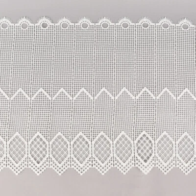 Häkelgardine Bistrogardine Scheibengardine Spitze Sechseck Meterw sekt 40cm Höhe - Bild 1 von 3