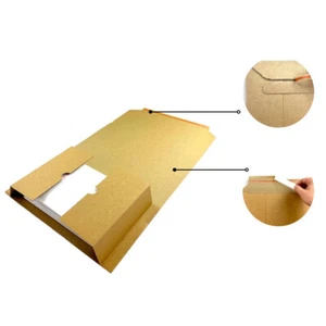 100 Buchverpackungen 325x250x20-75mm DIN A4 Bücher Verpackung Wickelverpackung - Bild 1 von 12