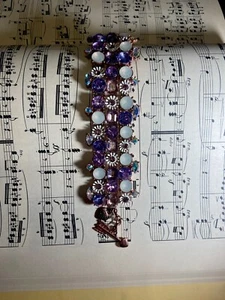 Betsey Johnson Spring Fling Lavender Purple White Daisy Copper Flower Bracelet - Picture 1 of 4