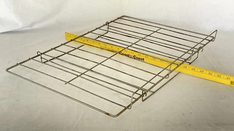 Orig Marsh Kitchen Cabinet Metal Slide Out SHELF w/Bread Board RACK hoosier Cover