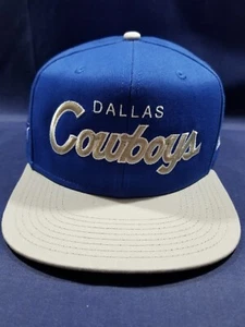 Sports Specialties Dallas Cowboys Hat Blue/Gray Script Logo Snapback Cap - Picture 1 of 10