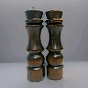 Juego de molinillo de sal y pimienta grande 8" de alto madera Goodwood vintage - Imagen 1 de 4
