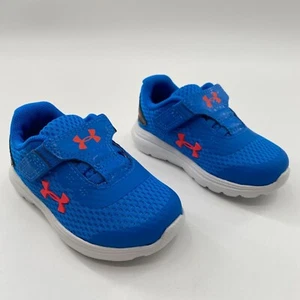 Under Armour Toddler Boy’s Surge 2 AC Sneakers Running Shoes Blue Circuit sz 5 - Picture 1 of 7