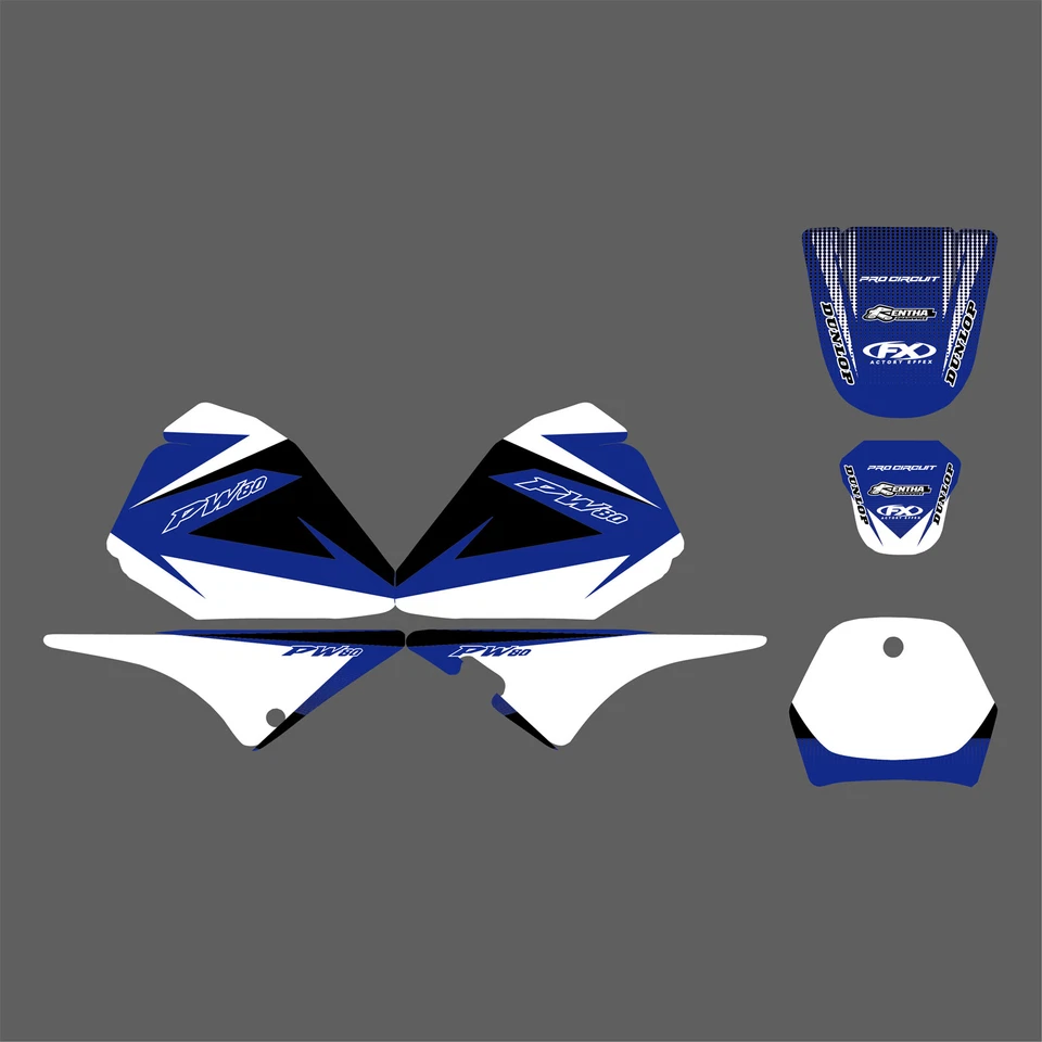 Graphics Kits Decals Stickers For Yamaha PW 80 PW80 1983-2000 01 02 03 04 05 06 — 第 1/1 张图片