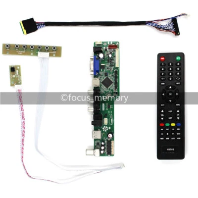 LCD LED Bildschirm Controller Platine LVDS KIT für LTN156AT05 TV + HDMI + VGA + USB - Bild 1 von 3