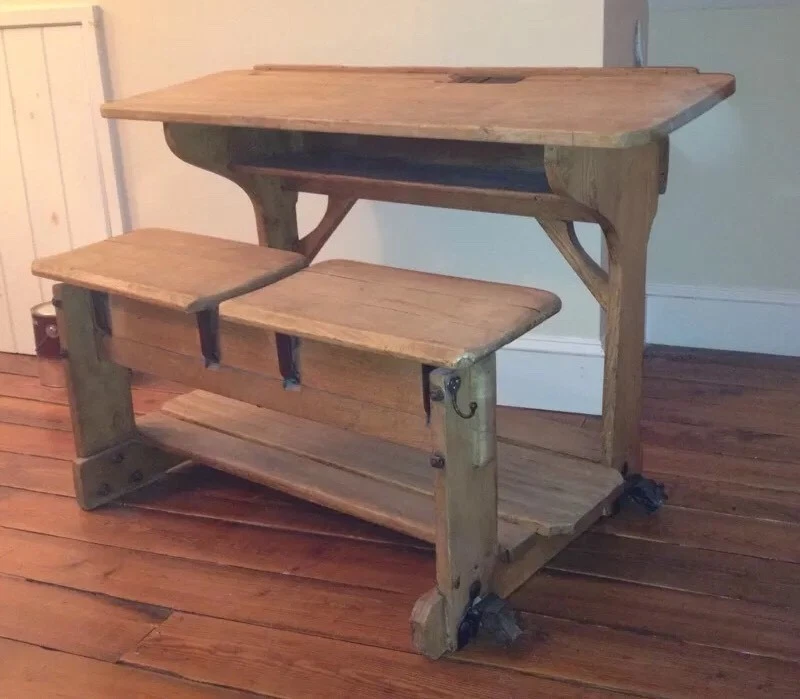 Vintage English PIne Furniture Antique German School Desk Cabinet ~ RARE - Image 1 of 1