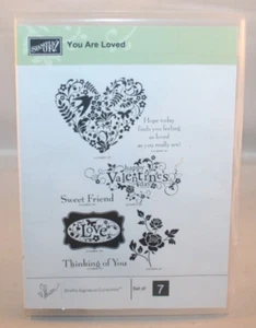 Stampin' Up! Juego de estampillas adhesivas - You Are Loved - 7 estampillas - usadas - Imagen 1 de 3