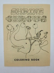 Shrine Circus Coloring Book – Vintage Clowns & Animals – Unused Pages - Picture 1 of 4