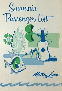 De colección Matson Lines SS Hawaiian Refiner Carga-Pasajero Carguero Lista Pax 1961 - Imagen 1 de 6