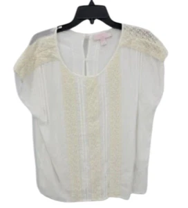 Gharani Strok London Top Damen groß weiß bestickt transparent Cottagecore Boho - Bild 1 von 12