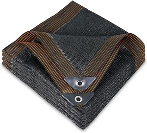 Winemana 50% Black Shade Cloth, 8 x 20 FT Durable Mesh Tarp with Grommets, - Picture 1 of 8